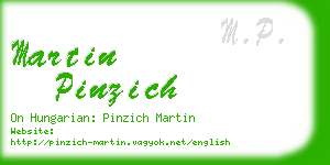 martin pinzich business card
